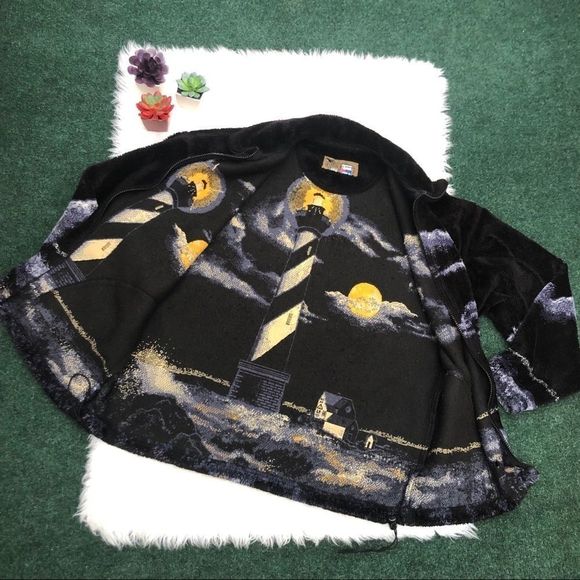 Vintage Bear Ridge Lighthouse Fleece Jacket - Picture 7 of 15